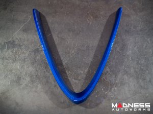 Alfa Romeo Giulia Front V Shield Grill Frame + Emblem Frame Kit - Carbon Fiber - Blue Candy